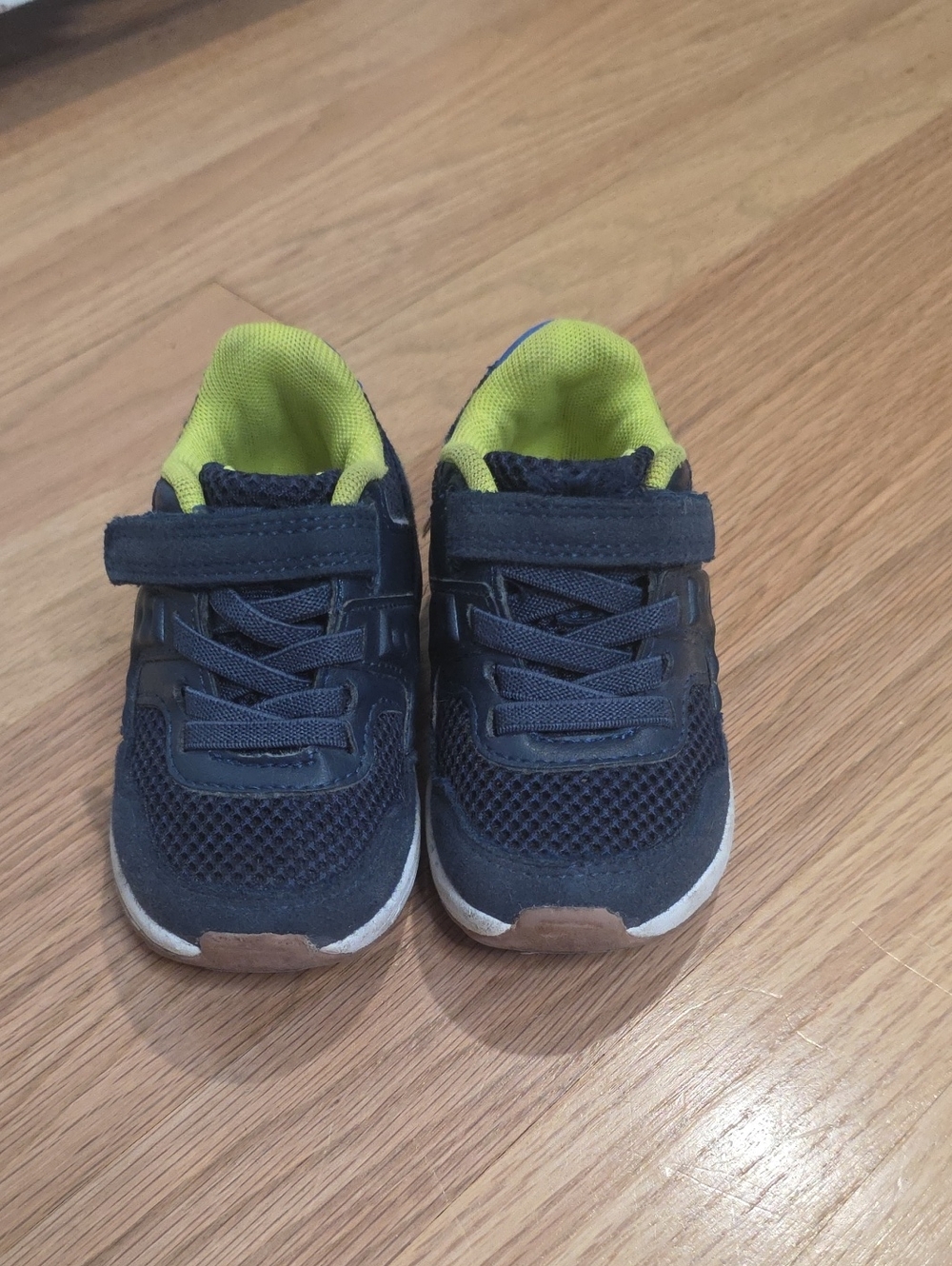 Cat & Jack Navy and Lime Green Kids Sneakers